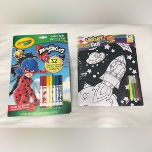 Bundle Crayola Coloring & Activity pad/Velvet Art one set.